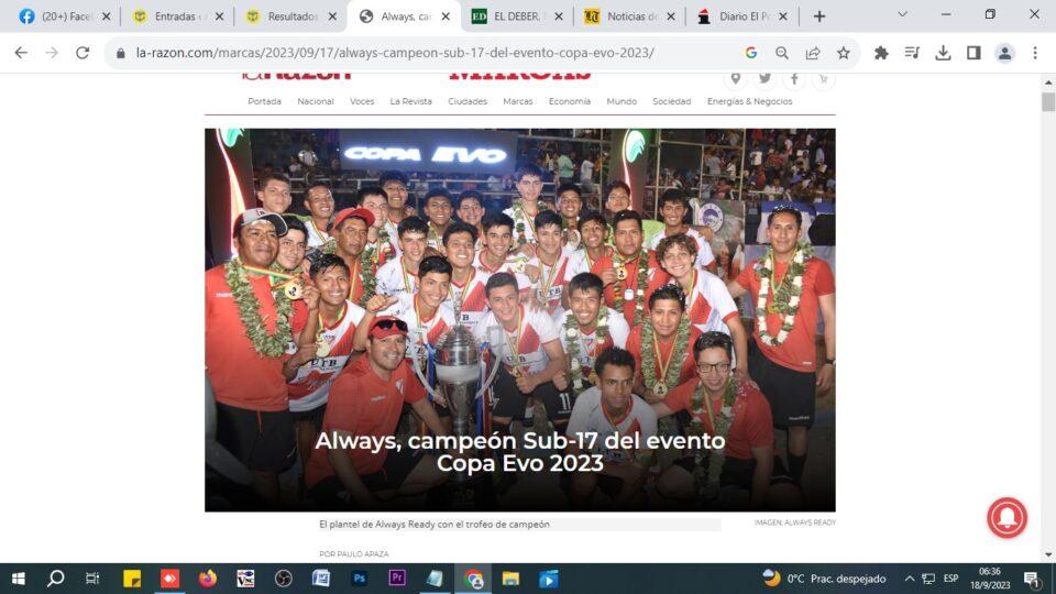 Always, campeón Sub-17 del evento Copa Evo 2023