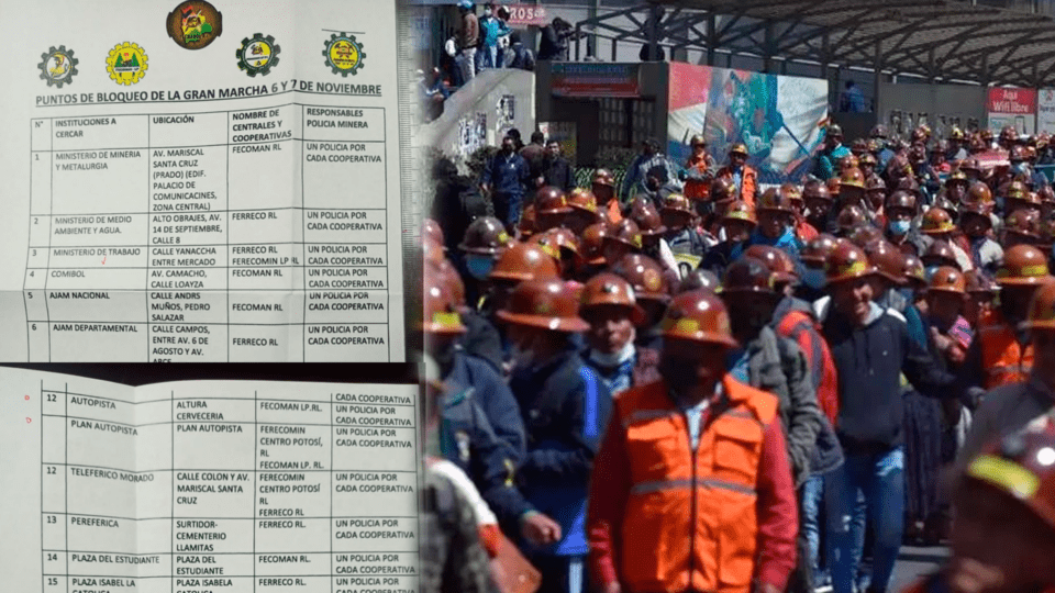 Mineros anuncian masiva movilización con 20 puntos de bloqueo en La Paz