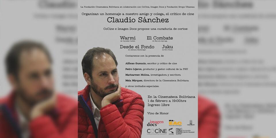 La Cinemateca Boliviana realizará un homenaje al periodista Claudio Sánchez