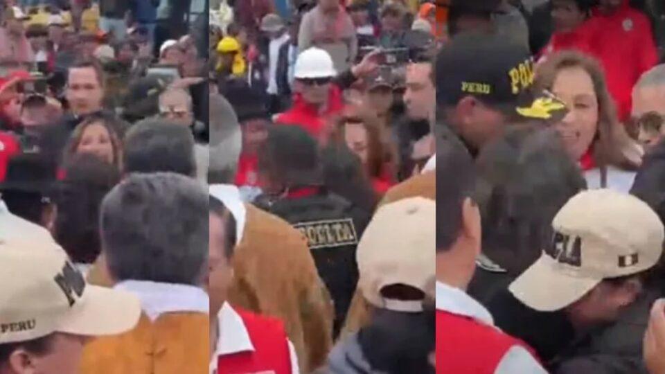 Presidenta de Perú es agredida por mujeres