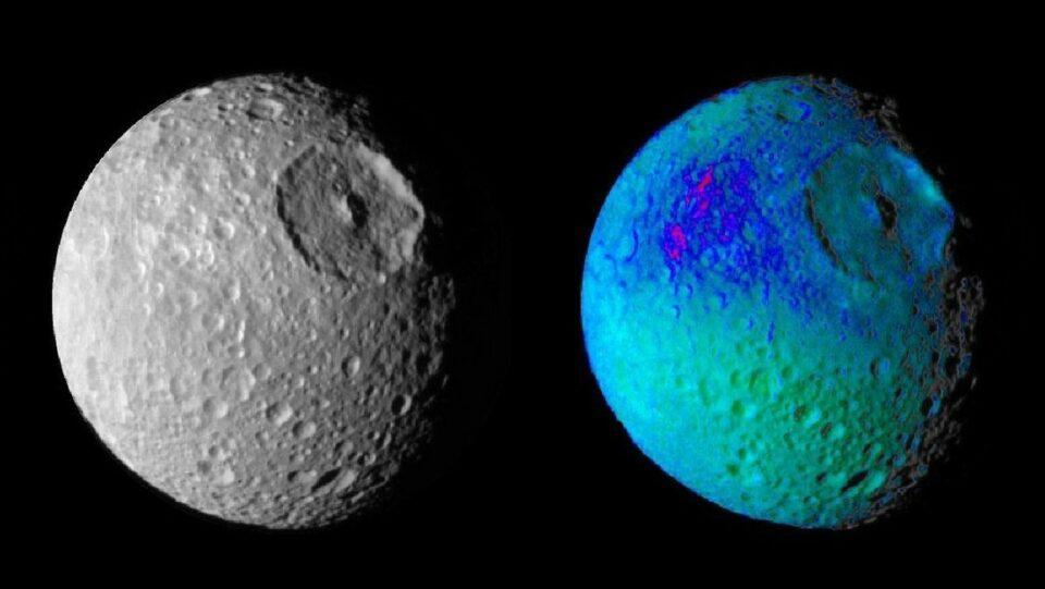 Una de las lunas de Saturno revela variaciones en la composición