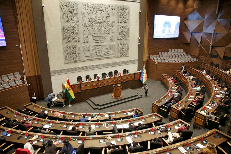 La Cámara de Diputados inició la sesión ordinaria que prevé el tratamiento de seis créditos externos y el tratamiento de los proyectos de ley 073 y 075