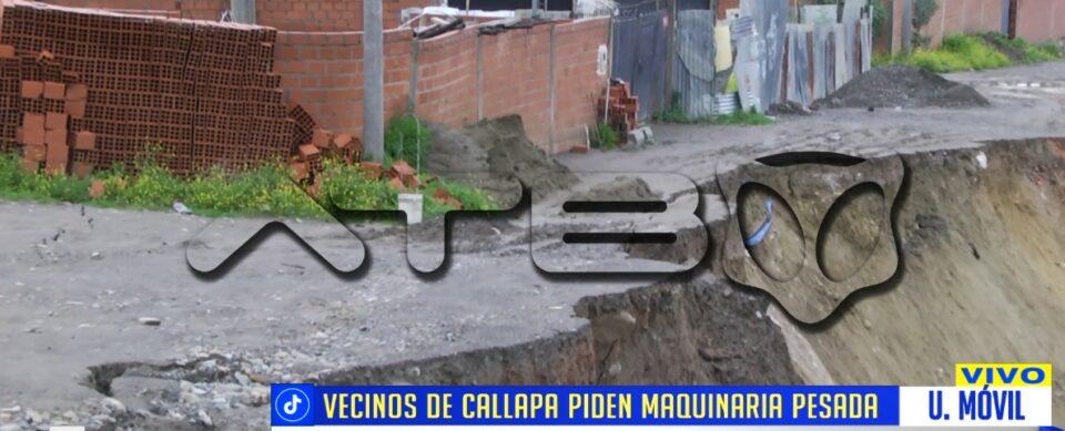 Vecinos de Callapa están en estado de emergencia por deslizamientos tras lluvias