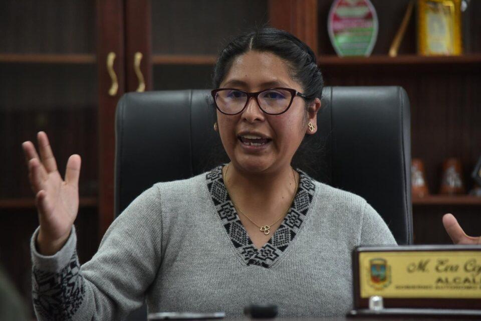 Eva Copa cuestiona las medidas que la Alcaldía paceña tomó respecto al transporte