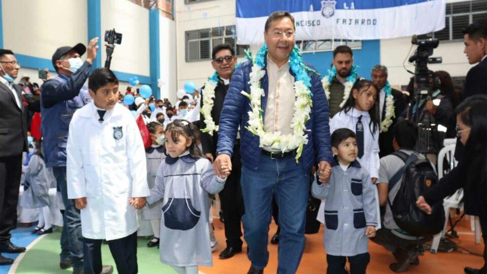 La gestión escolar 2024 fue inaugurada por el presidente Luis Arce en Beni
