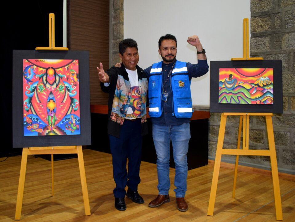 Artista Mamani Mamani colaborará en diseño de tarjetas para Mi Teleférico