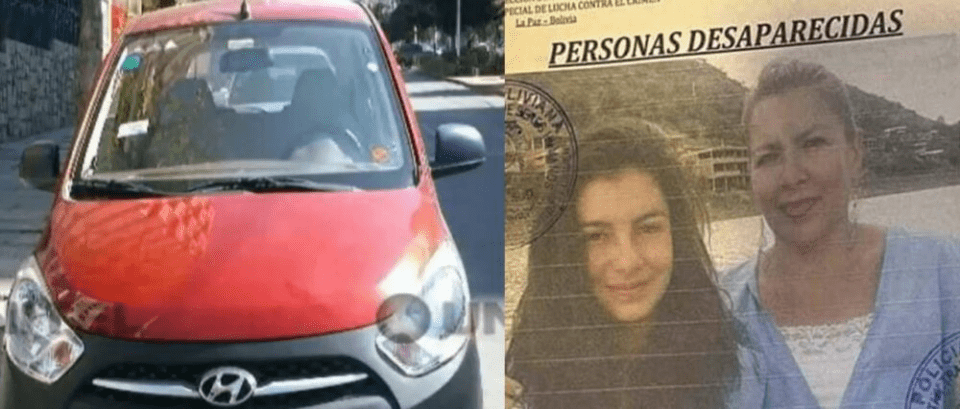 el motorizado que pertenecía a María Lindaura y Miranda, la mamá e hija que fueron asesinadas en la ciudad de La Paz.