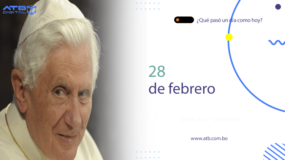El papa Benedicto XVI presenta su renuncia, convirtiéndose en el primer pontífice en hacerlo en la era contemporánea y el cuarto en la historia de la Iglesia católica.