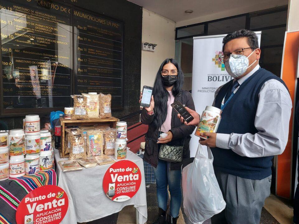 Con la aplicación móvil “Consume lo Nuestro”, productores generaron más de Bs 441 millones en ventas a la fecha