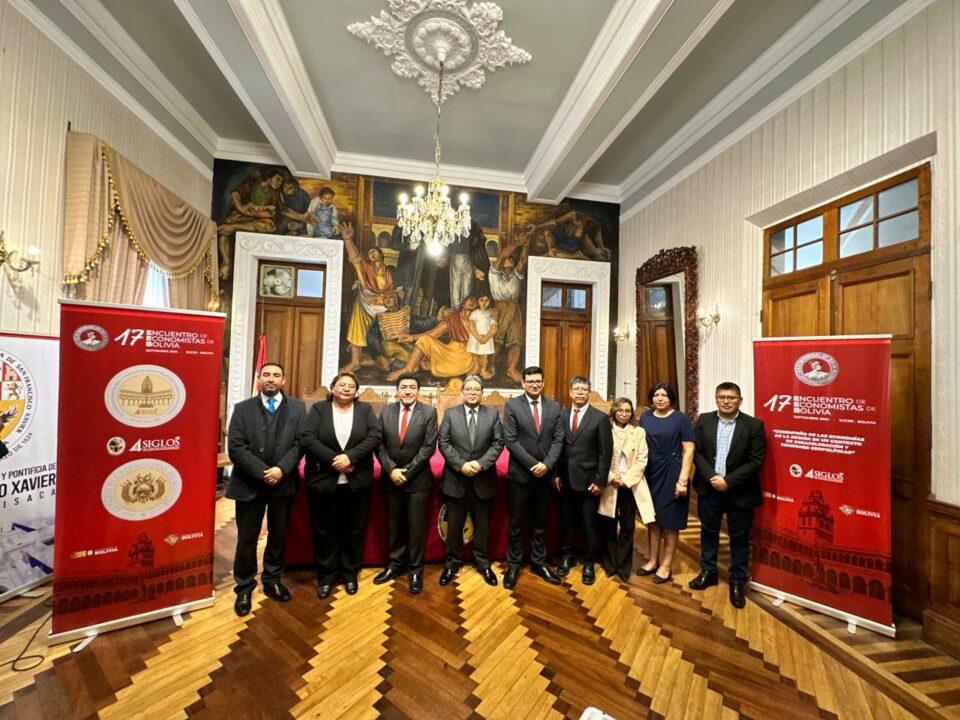 EL BCB LANZA EL 17 ENCUENTRO DE ECONOMISTAS DE BOLIVIA EN LOS 400 AÑOS DE LA UNIVERSIDAD SAN FRANCISCO XAVIER DE CHUQUISACA