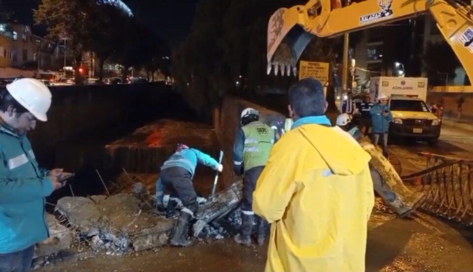 El Gobierno nacional despliega maquinaria en la zona Sur de La Paz tras la tormenta eléctrica