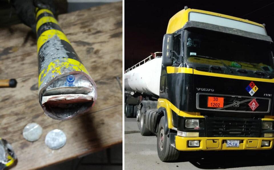 Dos choferes bolivianos trasladaban droga en una barra metálica hacia Argentina