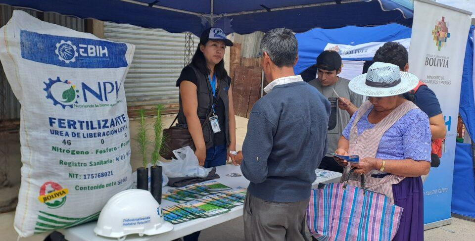EBIH socializa las ventajas y precios del NPK con productores de tubérculos, verduras, granos, frutas y flores de Sacaba y Mizque