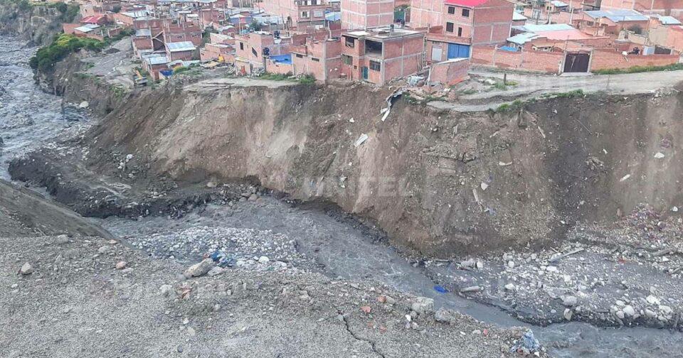 Gobierno emprende acciones para la estabilización del río Orkojahuira en La Paz