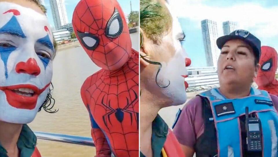etienen al 'Joker argentino' en Buenos Aires por pelear con 'Spider-Man'
