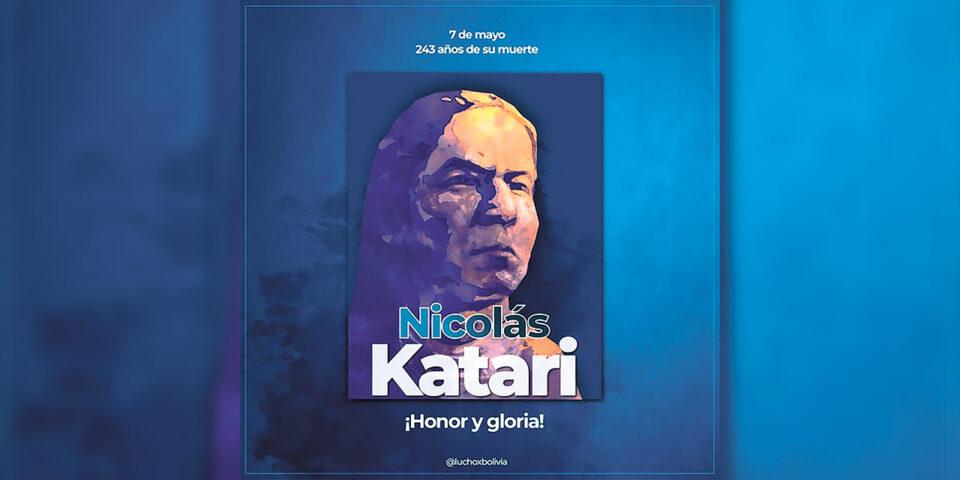 Lucho rinde homenaje al líder indígena Nicolás Katari a 243 años de su muerte