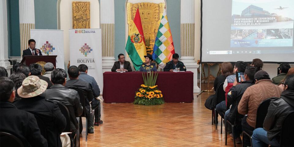Cancillería inaugura taller de exportación para pequeñas y medianas empresas de El Alto