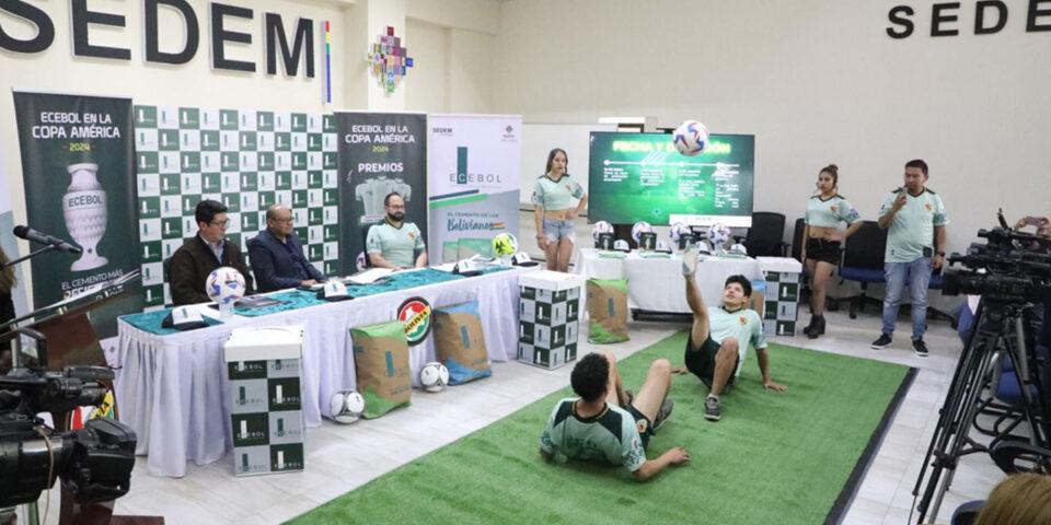 Cementera Ecebol lanza campaña para premiar a sus clientes con camisetas de la selección y balo-nes de la edición Copa América