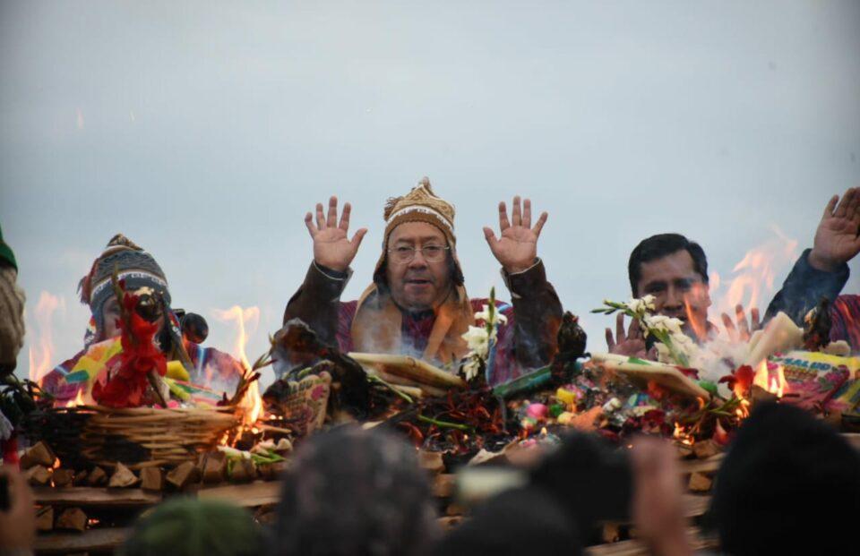 Al recibir el Willka Kuti 5532, Arce pide paz, más trabajo, ingresos y que no haya discordias