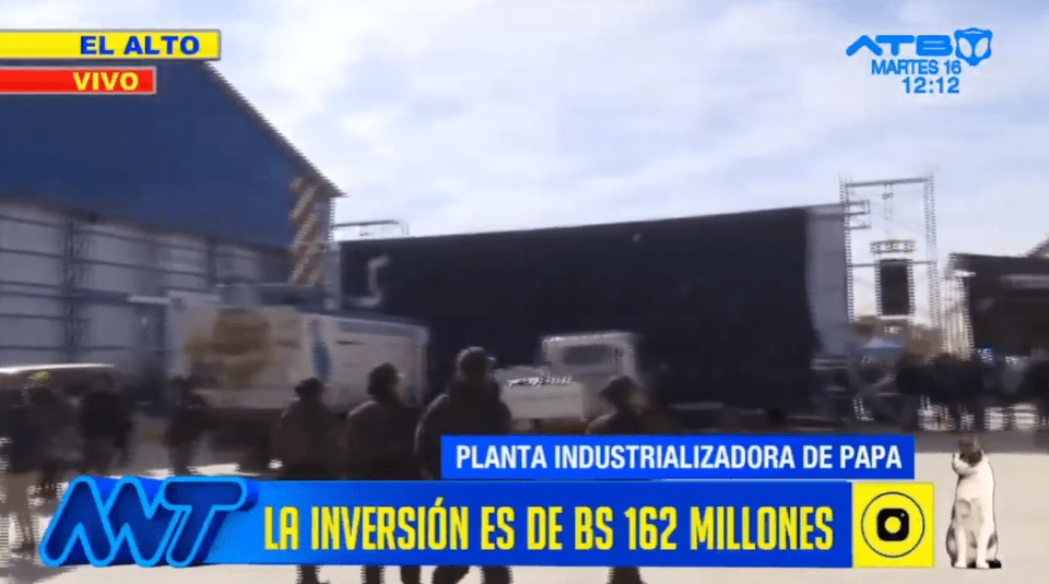 Postergan inauguración de planta industrializadora de papa en La Paz por agenda presidencial