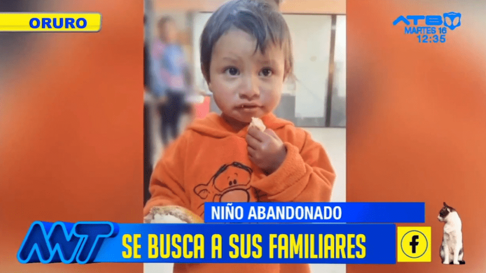 Defensoría busca a familiares de niño abandonado encontrado en La Paz