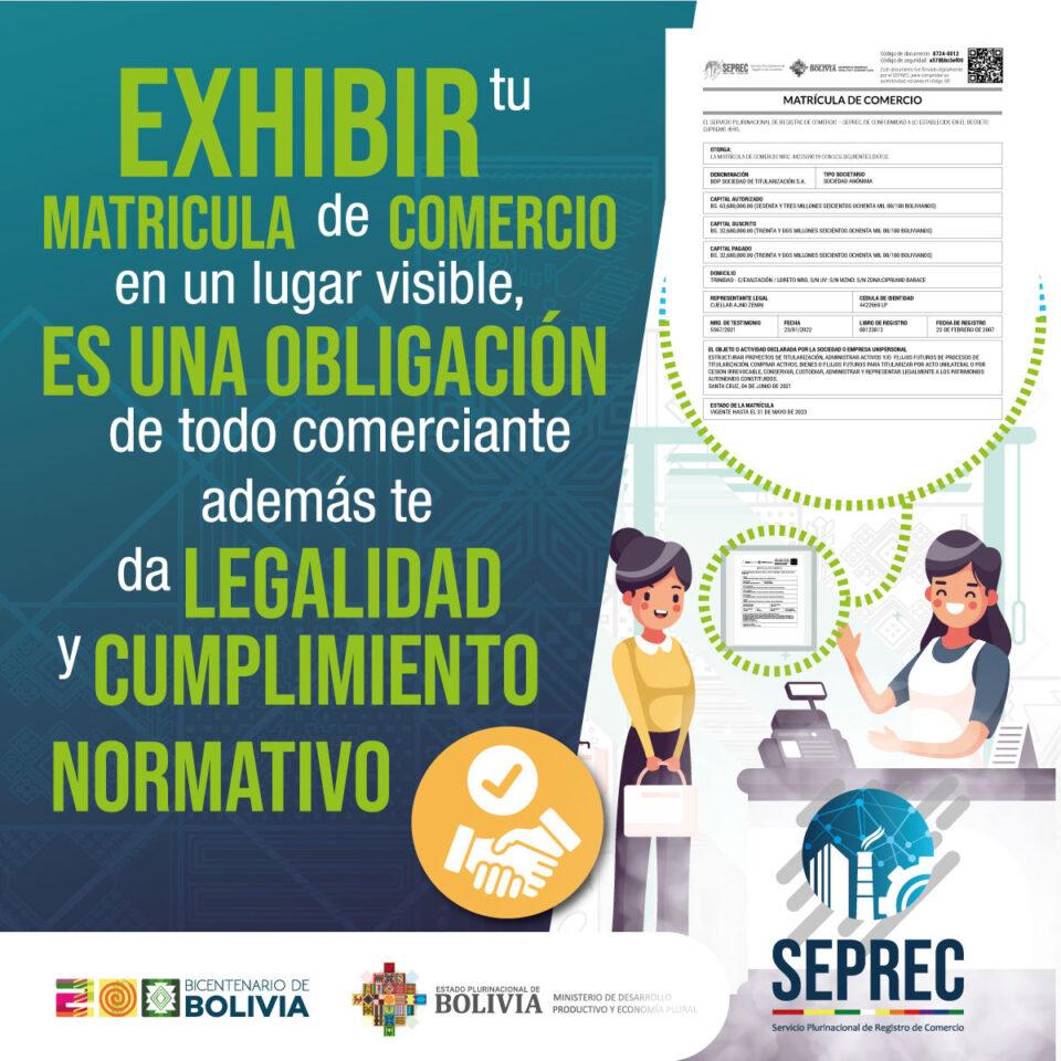 Instan a exhibir la matrícula de comercio en negocios para transmitir confianza a la población