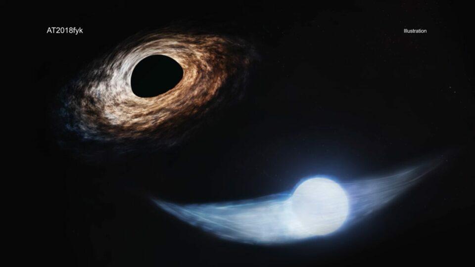 Astrónomos observan a una estrella atrapada por un agujero negro supermasivo