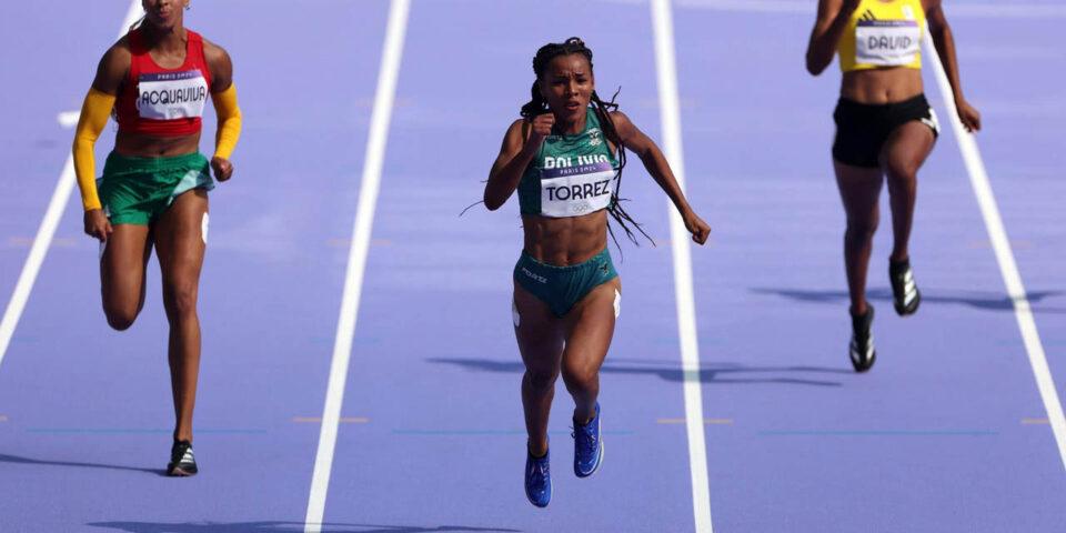 Atleta boliviana marca historia en 100 metros planos de los Juegos Olímpicos de París