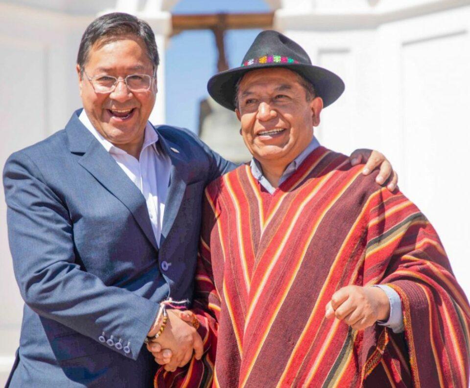 Choquehuanca pide Arce en su cumpleaños seguir “trabajando por Bolivia, pese a intentos desestabilizadores”