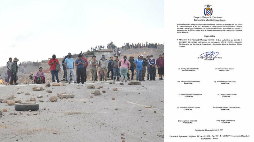 K’ara K’ara: Concejo llama a sesionar hoy para anular contrato con CIMA, la basura sigue 'regada'