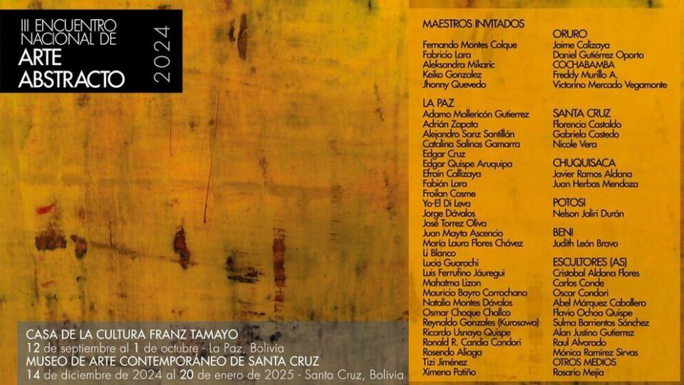 Tercer Encuentro Nacional de Arte Abstracto en La Paz: 60 obras de maestros y egresados en exhibición