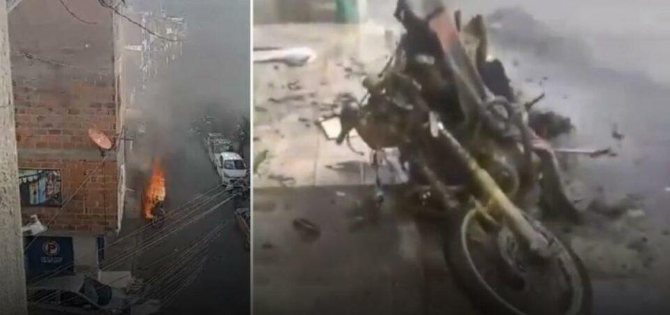 El Alto: Familia rastrea a ladrones con GPS y los captura en Villa Adela, donde fueron atados a postes y quemaron una motocicleta