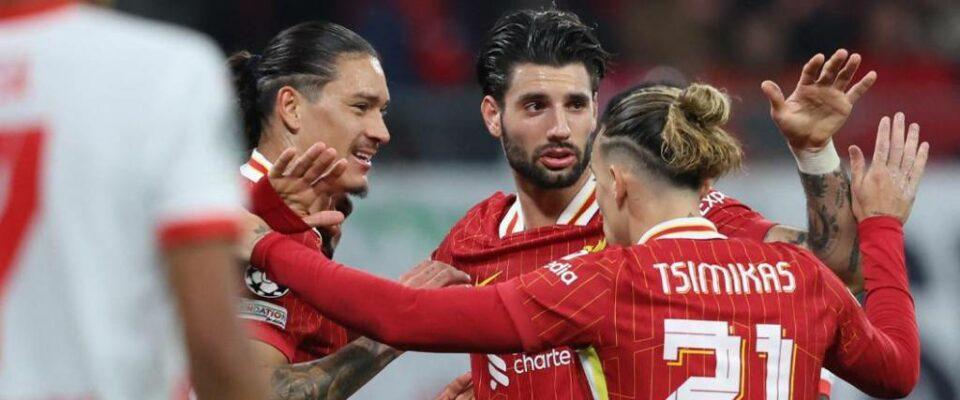 Liverpool gana 1-0 al Leipzig en la Champions con gol de Darwin Núñez y se mantiene invicto.
