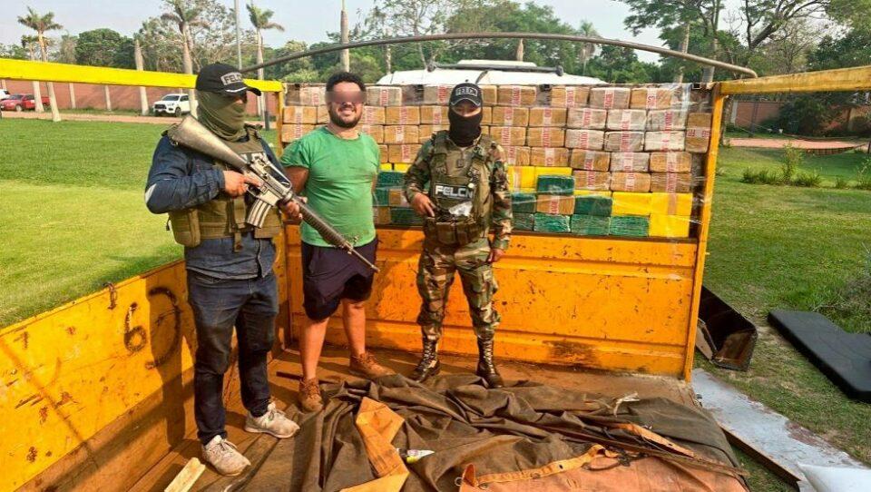 Aprehenden a paraguayo con más de 100 kg de droga en Santa Cruz