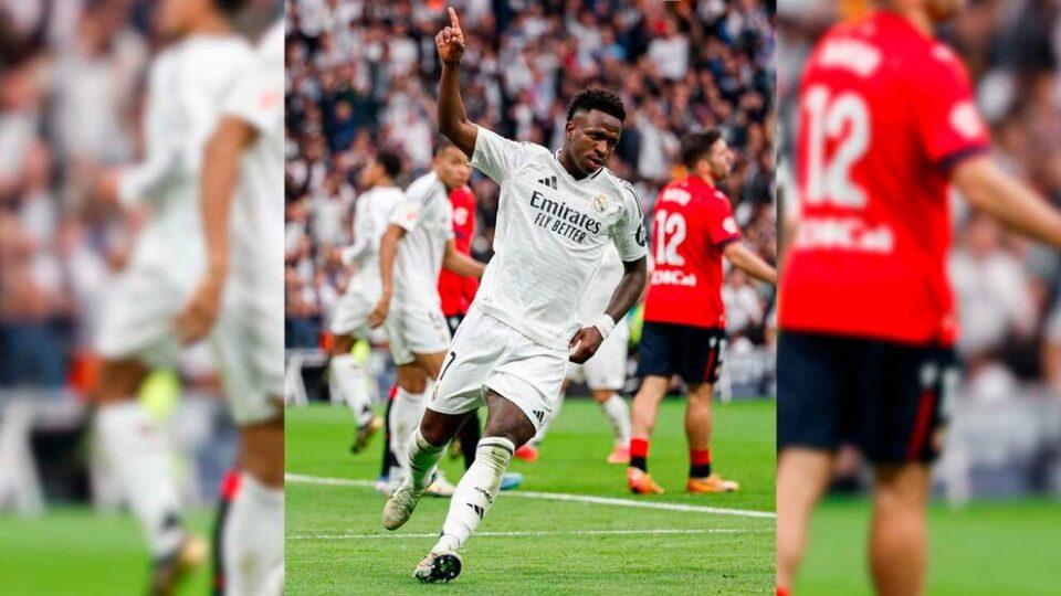 Con triplete de Vinicius, Real Madrid vuelve a sonreír tras goleada (4-0)
