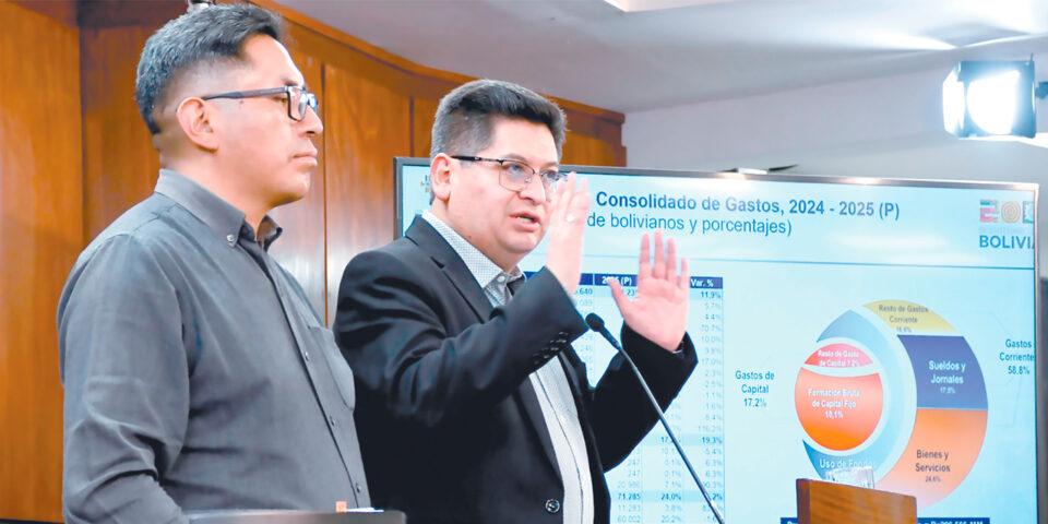 Ejecutivo incrementa el presupuesto consolidado para la gestión 2025 en 11,7%