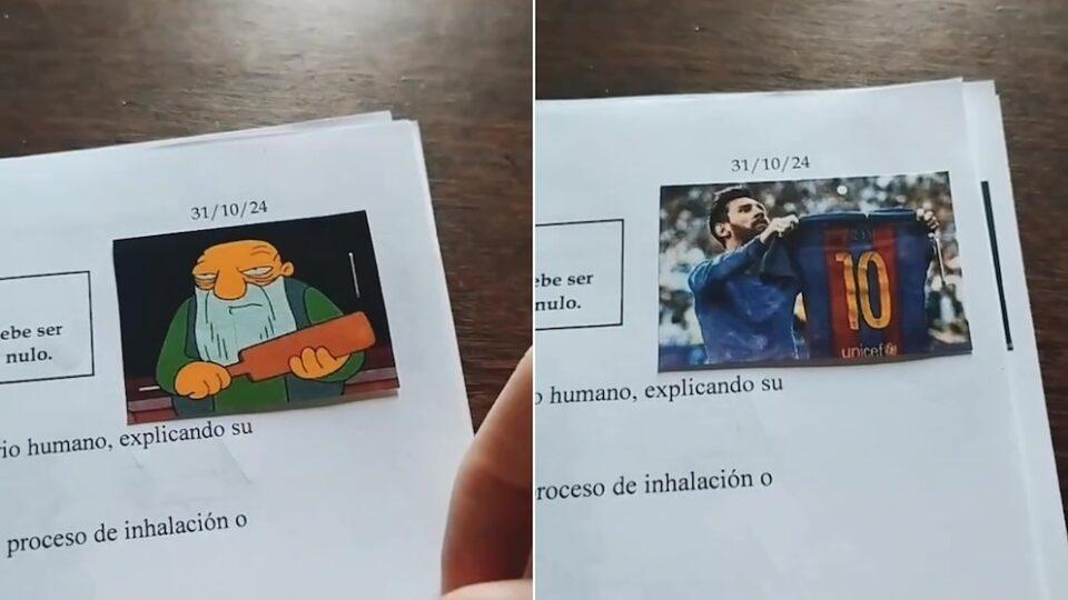 Desde Lionel Messi hasta Darío Barassi: una profesora corrige los exámenes de sus alumnos con memes y se vuelve viral