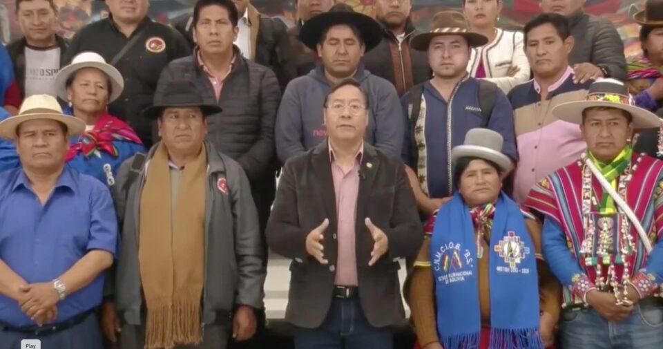 Arce convoca a sectores productivos para restaurar la normalidad tras 24 días de bloqueos