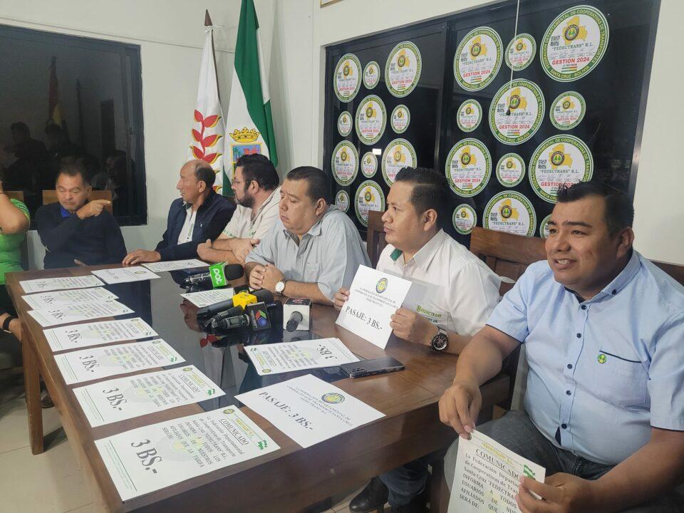 Santa Cruz sube tarifa de transporte urbano a Bs 3 por crisis económica