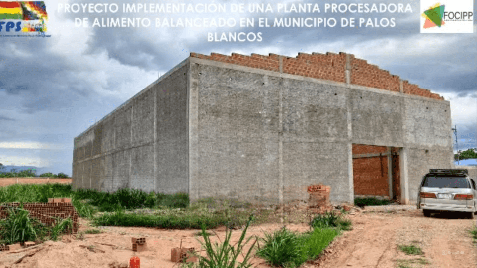 Avanza al 19,93% la planta procesadora de alimento balanceado en Palos Blancos