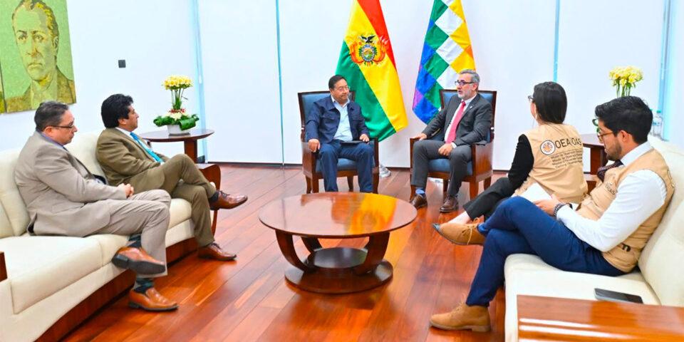 Arce garantiza apoyo a la misión de la OEA y llama a demostrar vocación democrática en las elecciones judiciales