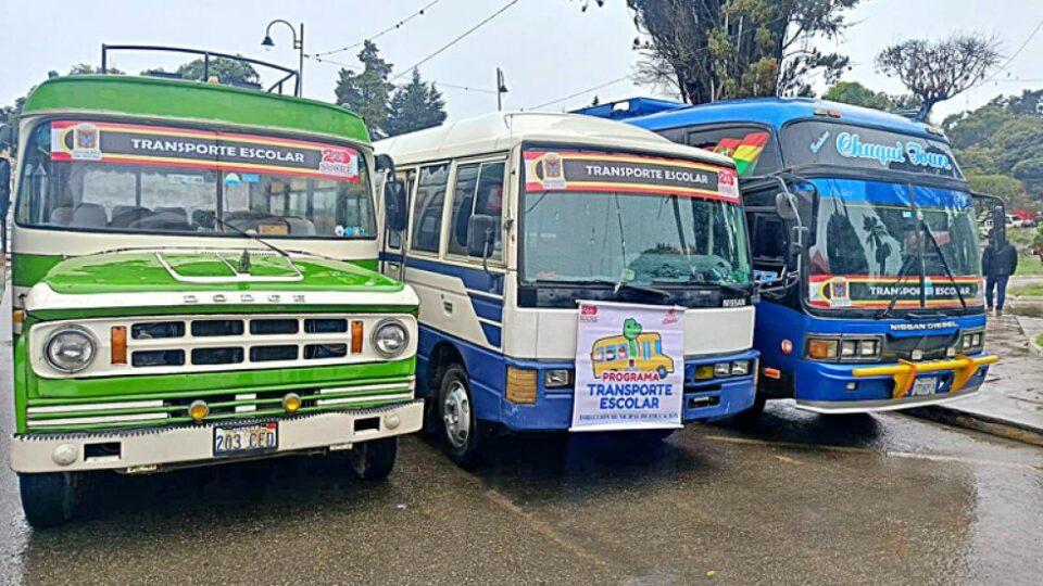 Alcaldía de Sucre confirma 42 buses para el transporte escolar