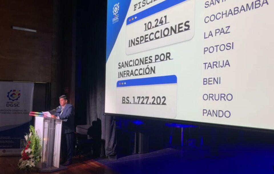 En 2024 se secuestraron 716.169 kilogramos de sustancias químicas controladas, el 66,7% en Cochabamba