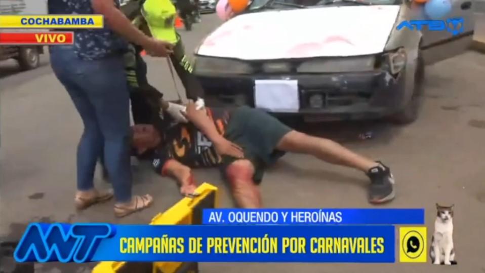 Simulacro sobre un hecho de tránsito, insta a la responsabilidad para evitar tragedias por carnaval