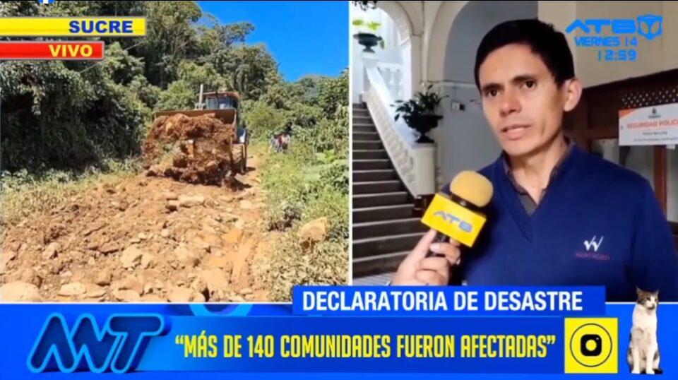 Cinco municipios de Chuquisaca en desastre por lluvias