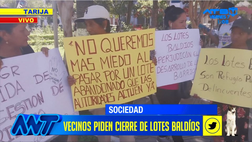 Tarija: vecinos piden el cierre definitivo de terrenos baldíos