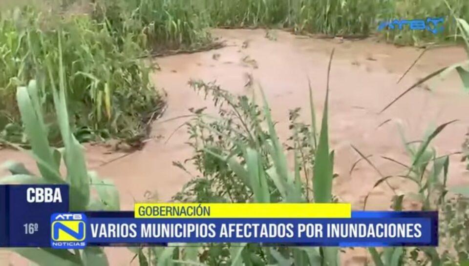 Gobernación de Cochabamba cuantifica daños producto de las lluvias