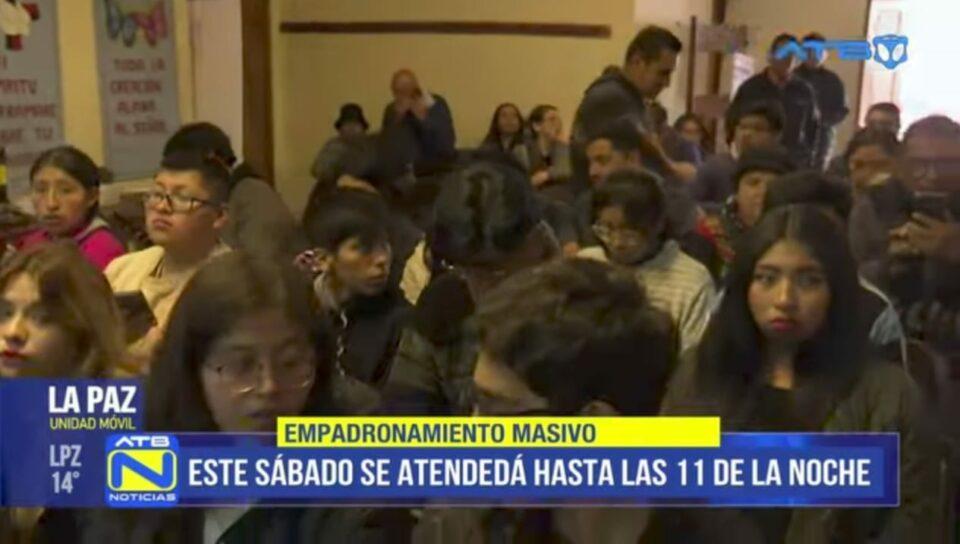 La Paz: Segundo día de empadronamiento masivo