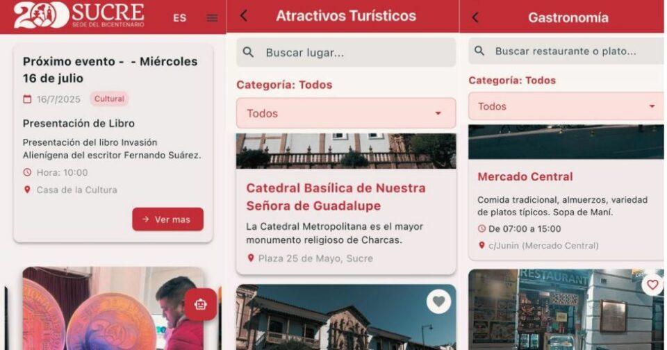 Lanzan la app “Sucre Bicentenario” para potenciar el turismo en la capital