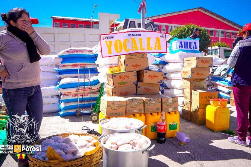 Potosí: entregan alimentos secos a internados